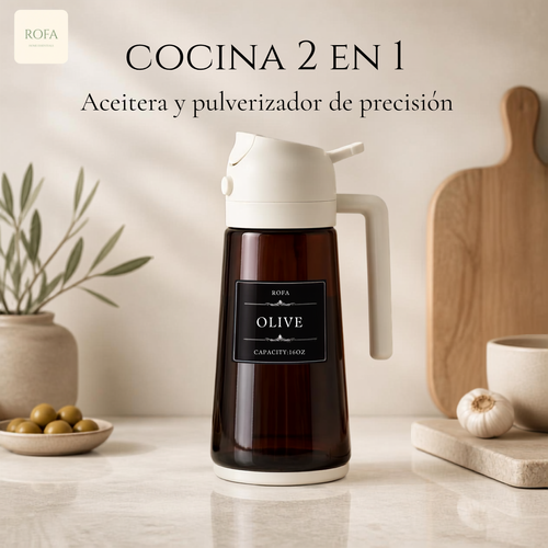 Dispensador y pulverizador de aceite 2 en 1 ROFA – vista 1