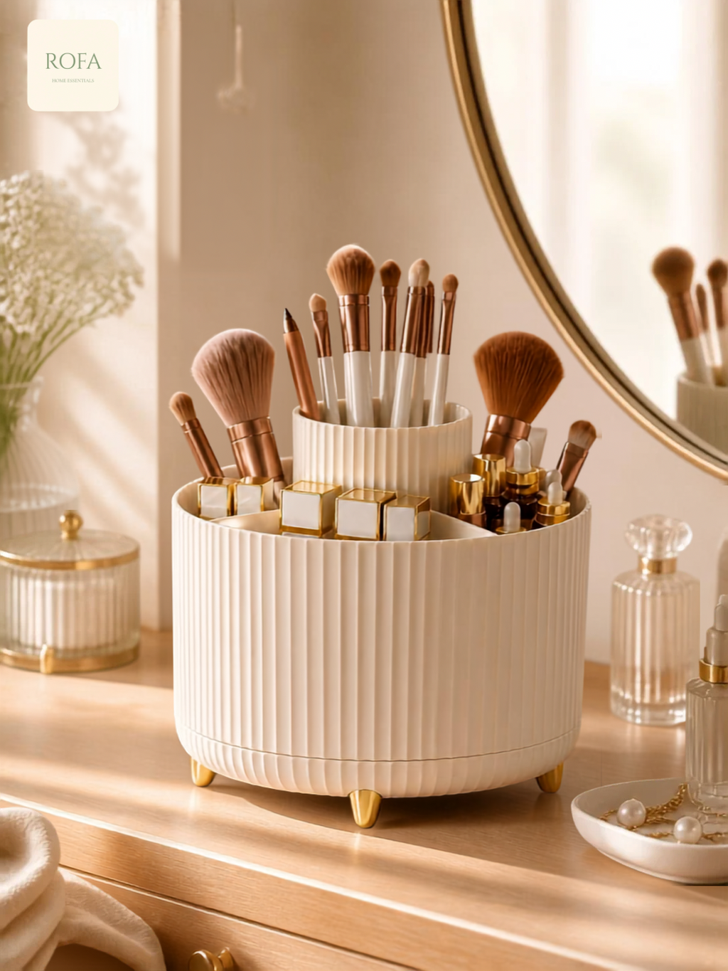 Organizador de maquillaje giratorio 360° ROFA – vista 2