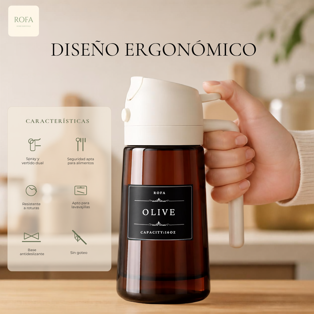 Dispensador y pulverizador de aceite 2 en 1 ROFA – vista 6